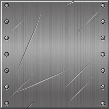 Seamless metallic gray old background with nails. Illustrazione stock