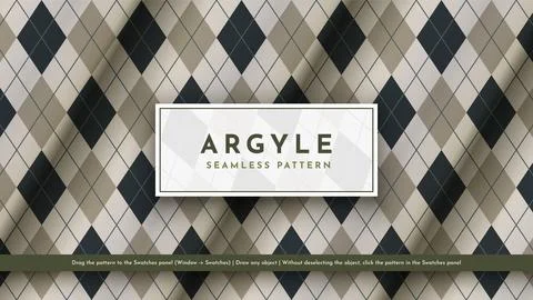 Seamless Military Argyle Pattern. Traditional Rhombus Texture. Fashionable Stock Illustration