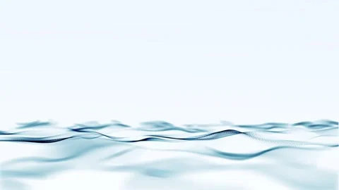 Seamless minimal blue data wave loop on white background, clean digital mes.. Stock Footage 339877968