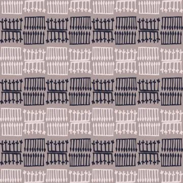 Seamless minimal broken stripe pattern design. Neutral pastel color in fresh Stock Illustration