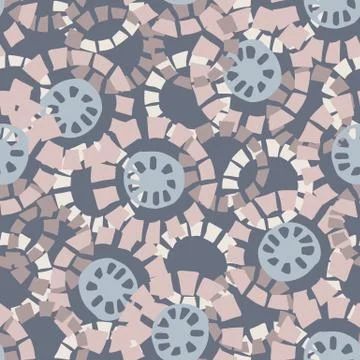 Seamless minimal geo shape pattern design. Neutral pastel color in fresh paper Illustrazione stock