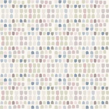 Seamless minimal geo shape pattern design. Neutral pastel color in fresh paper Illustrazione stock