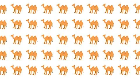 Seamless minimalist camel pattern on white background for fabric and wallpa.. イラスト素材