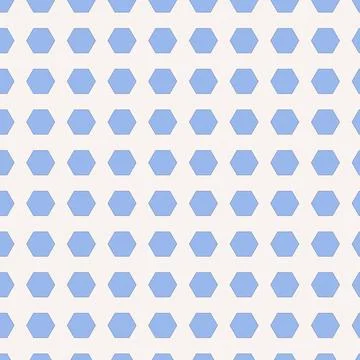 Seamless Minimalist Geometric Pattern with Light Blue Hexagons on a Neutral.. Illustrazione stock