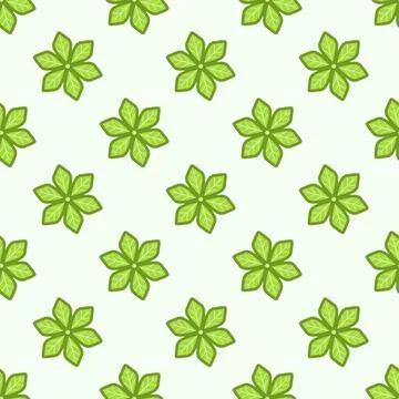 Seamless Minimalist Green Leaf Pattern 스톡 일러스트