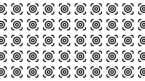 Seamless minimalist pattern with camera focus target icons and viewfinder s.. Stock Illustration