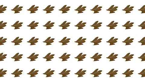 Seamless minimalist pattern of small brown wooden logs and branches on a cl.. Illustrazione stock