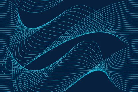 Seamless minimalistic pattern intersecting wavy lines Stock Illustration