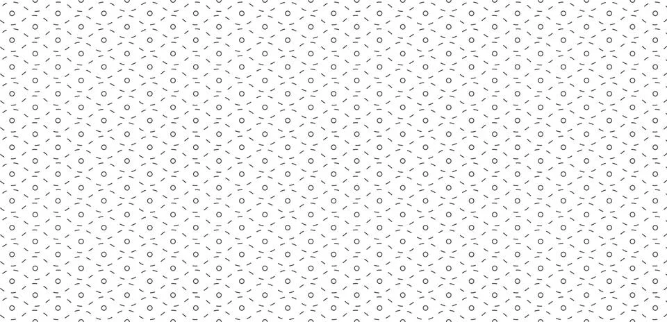 Seamless mixed circle dash scatter pattern background. Stock Illustration