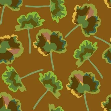 Seamless mixed colour leafs pattern background , greeting card or fabric Stock Illustration