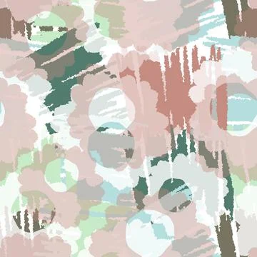 Seamless mixed cute hand draw flower pattern background Stock Illustration