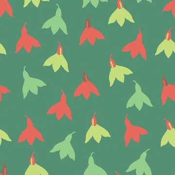 Seamless mixed doodle flowers pattern  background , greeting card or fabric Illustrazione stock