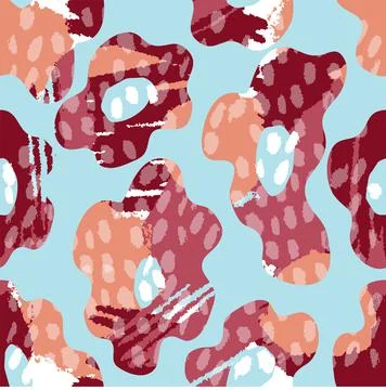 Seamless mixed flower pattern background Stock Illustration