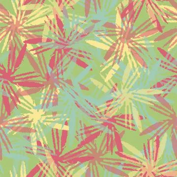 Seamless mixed multicolour flower pattern background , greeting card or fabri Stock Illustration