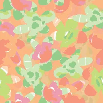 Seamless mixed multicolour flowers pattern  background , greeting card or fab Stock Illustration