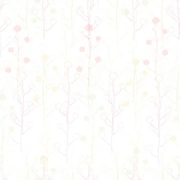 Seamless mixed multicolour tree on white  background , greeting card for kids Stock Illustration