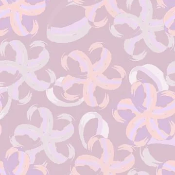 Seamless mixed pastel flowers pattern background , greeting card Illustrazione stock