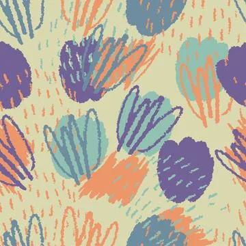Seamless mixed tulips flower pattern background Stock Illustration