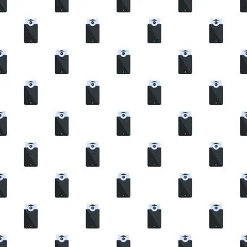 Seamless mobile payment background with nfc smartphone icons Stockillustratie