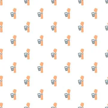 Seamless mobile payment using smartwatch at pos terminal Stock Illustration