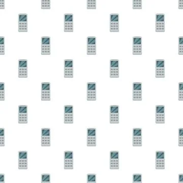 Seamless mobile phone pattern creating a retro technology background Stock Illustration