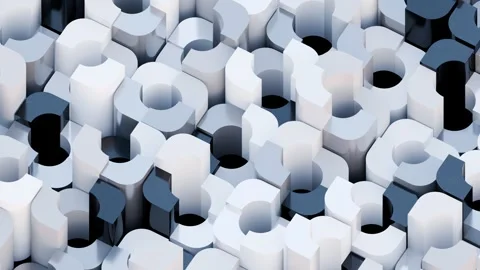 A seamless, modern abstract background featuring repeating, interconnected geome Stock Footage 340237668