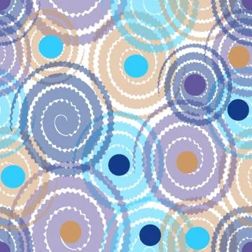 Seamless modern abstract background with gritty snail patterns Stock Illustration