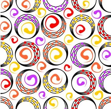 Seamless modern background composed of circles and dots Stock Illustration