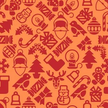 Seamless modern christmas background pattern Stock Illustration