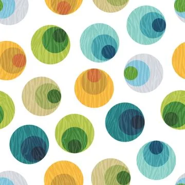 Seamless modern colored circles pattern. Ready for textile prints. Stock Illustration