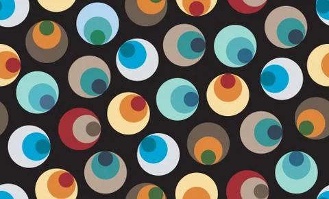 Seamless modern colored circles pattern. Ready for textile prints. Stock Illustration