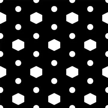 Seamless modern geometric texture pattern for decor and textile. Black and white Stock Illustration