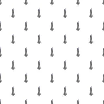Seamless modern gray tassel pattern on white background 스톡 일러스트