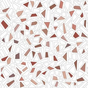 Seamless modern vector pattern. Clay broken vessel mosaic, floor tiler in Stock Illustration