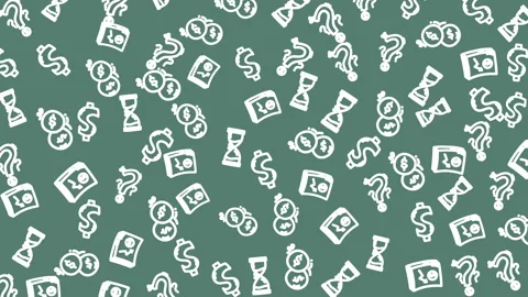 Seamless money icons background pattern for finance and business design Stock-Footage 330873790