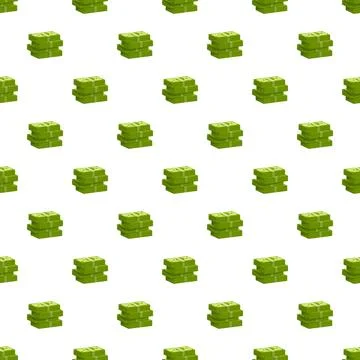 Seamless money stacks pattern for finance background Stock Illustration