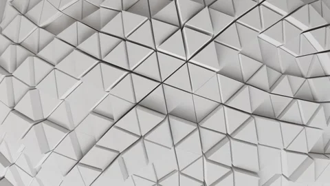 A seamless, monochromatic abstract background featuring complex tessellating geo Stock Footage 340237717