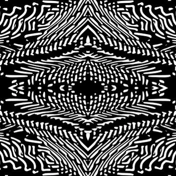 Seamless monochromatic pattern or background. Black and white Stock-Illustration