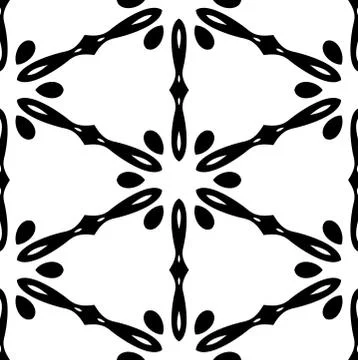 Seamless monochromatic pattern  over white background Illustrazione stock