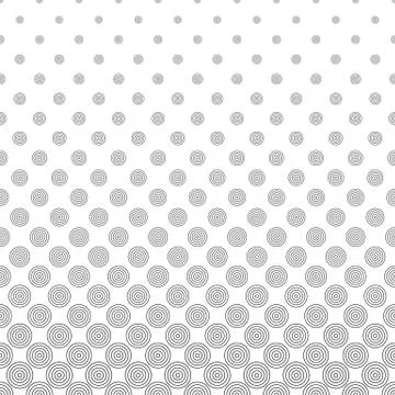 Seamless monochromatic vector circle pattern Stock Illustration