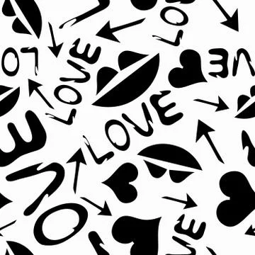 Seamless monochrome abstract pattern on a white background. High-quality vect Stock-Illustration