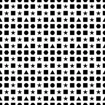 Seamless monochrome abstract pattern on a white background. High-quality vect Stock-Illustration