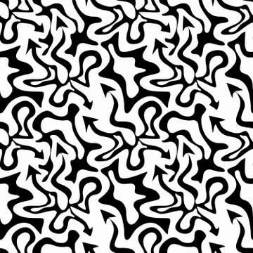 Seamless monochrome abstract pattern on a white background. High-quality vect Stock-Illustration