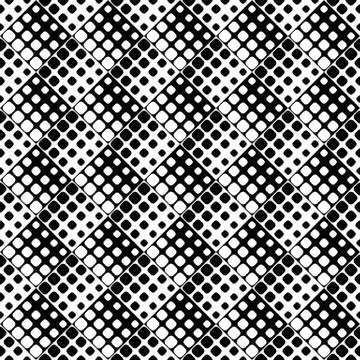 Seamless monochrome abstract rounded square pattern background Stock Illustration