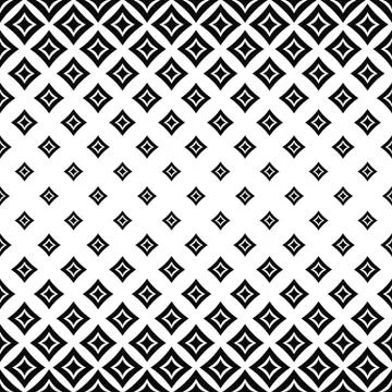 Seamless monochrome angular curved square pattern Stockillustratie