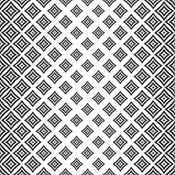 Seamless monochrome angular curved square pattern Stock Illustration
