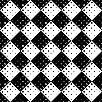 Seamless monochrome circle pattern background - abstract vector design 스톡 일러스트