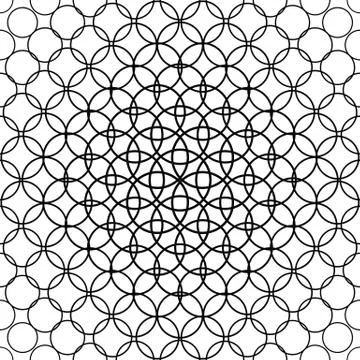 Seamless monochrome circle pattern Иллюстрация