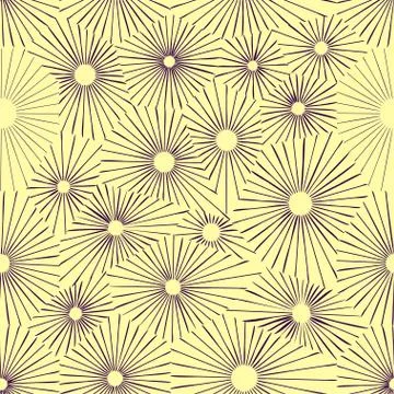 Seamless monochrome flower pattern Stock Illustration