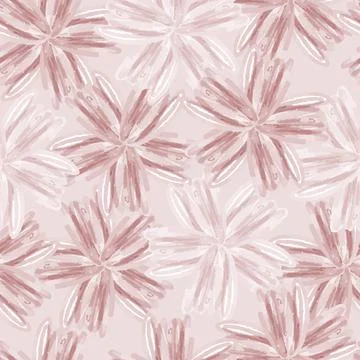 Seamless monochrome flowers pattern background , greeting card Stock Illustration